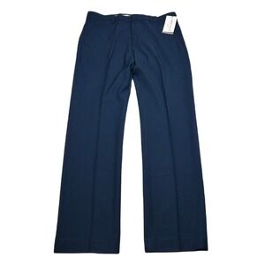Perry‎ Ellis Portfolio Dress Pants Mens 33x32 Blue Straight Leg Modern Fit